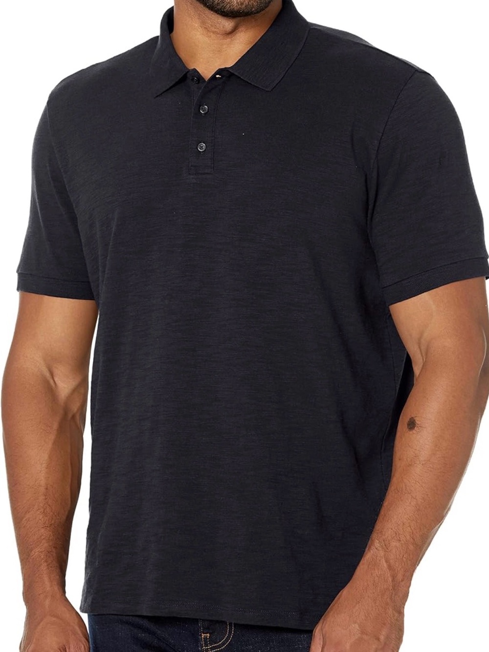 Vince Men's Black Short-Sleeve Polo SIZE M black in color NWT